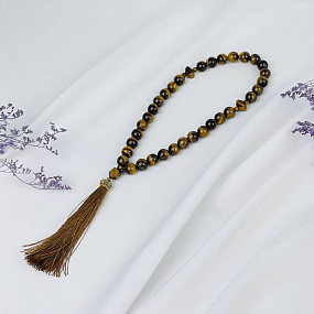 Четки из Тигрового глаза (33 бусины), Артикул: 117939 - изображение товара №1