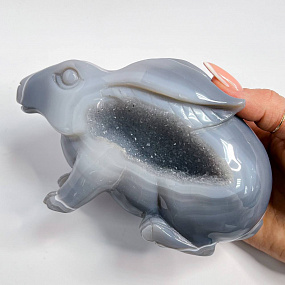 Кролик резной из Агата с жеодой, Артикул: 096869 - изображение товара №2