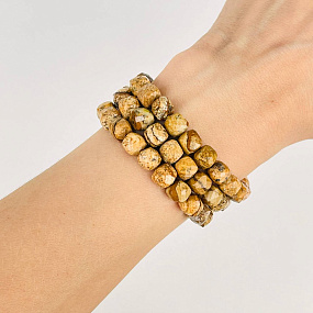 Бусины для украшений из песочной Яшмы (50 бусин), Артикул: 116732 - изображение товара №2