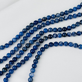 Бусины для украшений из Содалита (60 бусин), Артикул: 052947 - изображение товара №1