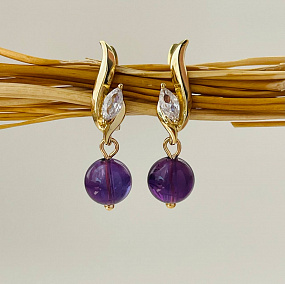 Серьги из Аметиста
