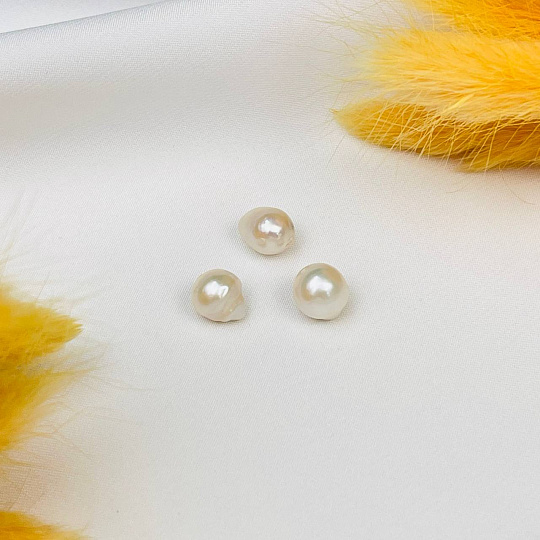 Бусины для украшений из белого Жемчуга (3 шт), Артикул: 111258 - изображение товара №1