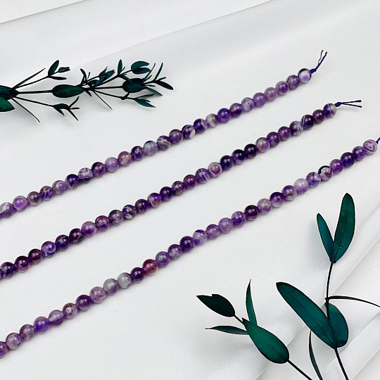 Бусины для украшений из Аметиста (60 бусин), Артикул: 085512 - изображение товара №3