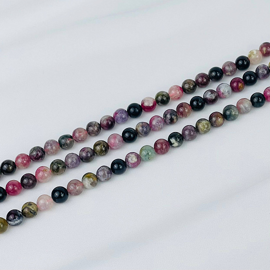 Бусины для украшений из Турмалина микс (48 бусин), Артикул: 084859 - изображение товара №1