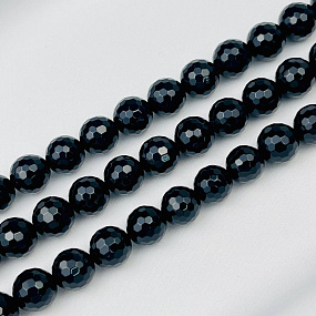 Бусины для украшений из черного Агата, Артикул: 040017 - изображение товара №1