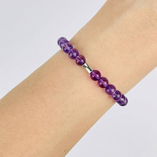 Браслет со вставкой из Аметиста, Артикул: 085118 - изображение товара №1