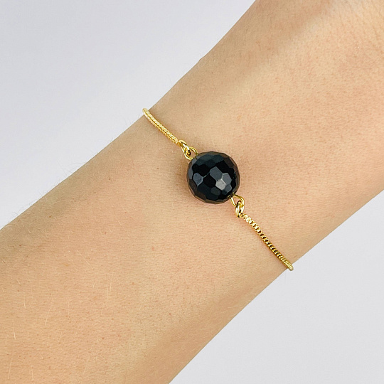 Браслет регулируемый с Агатом, Артикул: 090058 - изображение товара №2