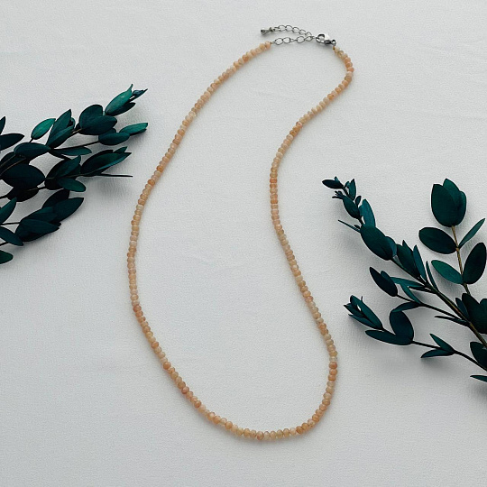 Бусы из Лунного камня, Артикул: 100815 - изображение товара №4