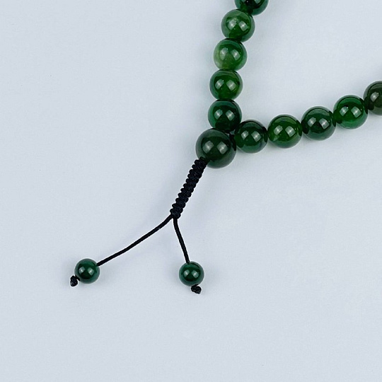 Четки буддийские "мала" из Нефрита (27 бусин), Артикул: 117914 - изображение товара №2