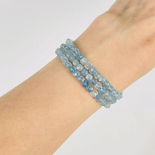 Бусины для украшений из Аквамарина (92 бусины), Артикул: 076451 - изображение товара №1