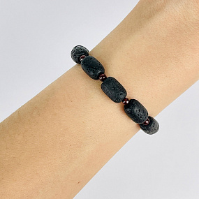 Браслет из Лавы и Граната