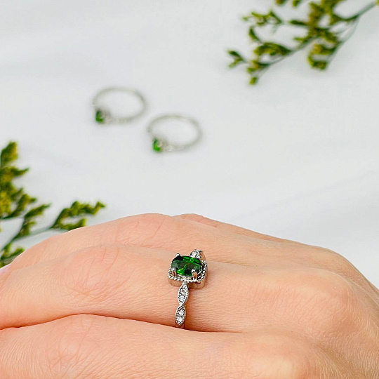 Кольцо регулируемое из Хромдиопсида, Артикул: 115738 - изображение товара №1