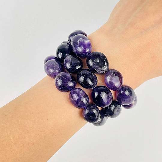 Бусины для украшений из Аметиста (галтовка), Артикул: 116710 - изображение товара №2