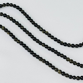 Бусины для украшений из золотистого Обсидиана (86 бусин)