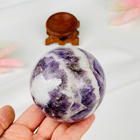 Шар из шевронного Аметиста на подставке, Артикул: 101411 - изображение товара №2