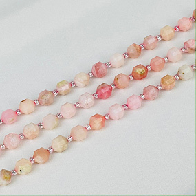 Бусины для украшений из розового Опала (35 бусин), Артикул: 093097 - изображение товара №1