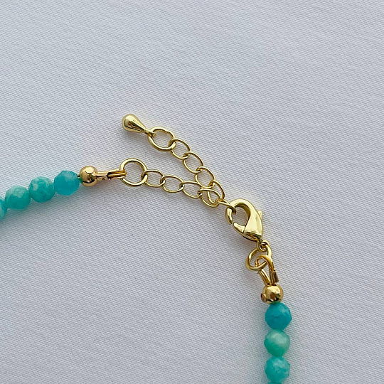 Чокер из Амазонита и Жемчуга, Артикул: 100338 - изображение товара №3