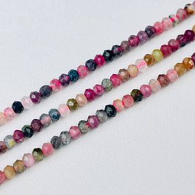 Бусины для рукоделия из камня Турмалин огранка