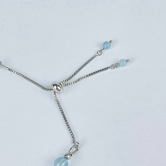 Браслет регулируемый из Аквамарина, Артикул: 117596 - изображение товара №4