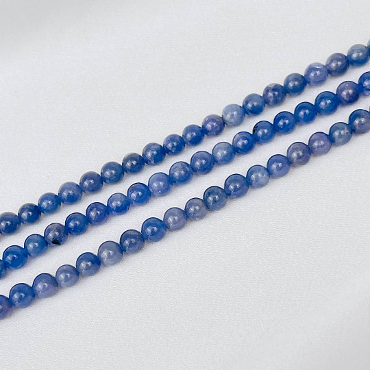 Бусины для украшений из Танзанита (82 бусины), Артикул: 077116 - изображение товара №1