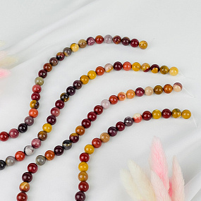 Бусины из Яшмы "Мукаит" (36 бусин)