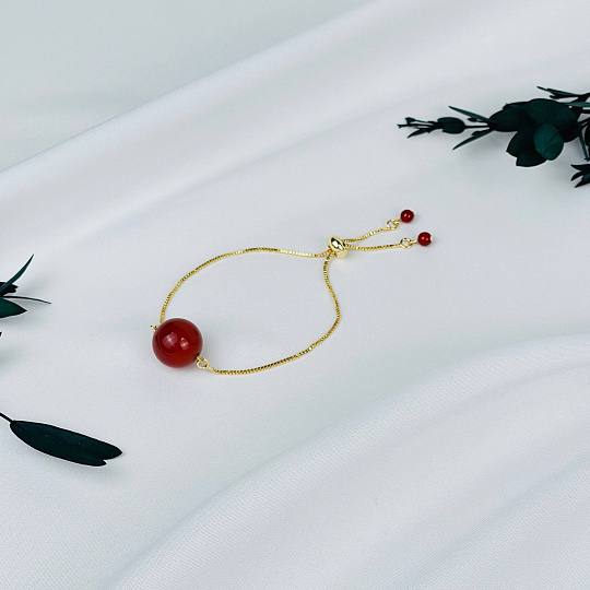 Браслет регулируемый с Сердоликом, Артикул: 117855 - изображение товара №1