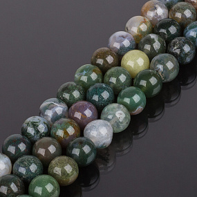 Бусины для рукоделия из Мохового агата (32 бусины), Артикул: 059882 - изображение товара №1