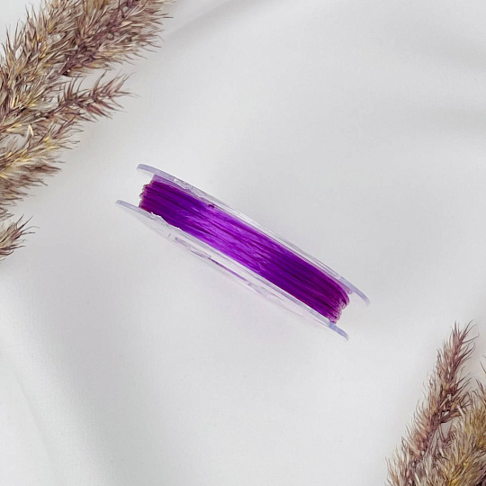 Резинка для браслетов фиолетовая (10 метров)