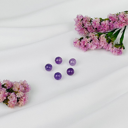 Бусины для украшений из Аметиста (5 шт), Артикул: 116467 - изображение товара №1