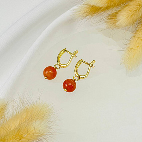 Серьги из Сардоникса, Артикул: 115539 - изображение товара №2