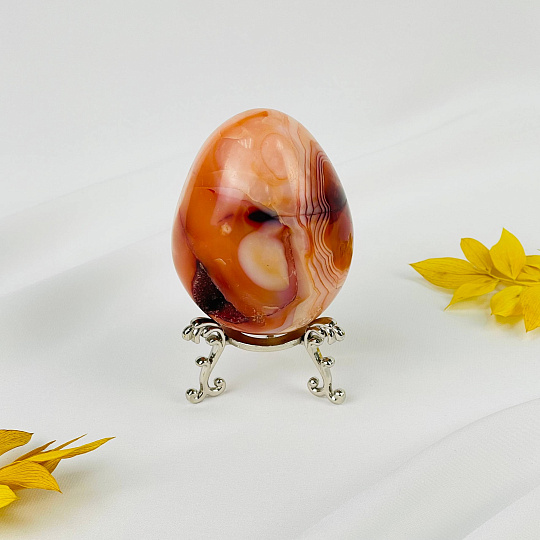 Яйцо из Сердолика на подставке, Артикул: 116930 - изображение товара №1