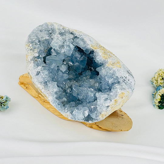 Друза Целестина на подставке, Артикул: 117686 - изображение товара №2