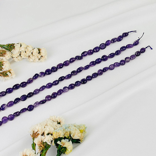 Бусины для украшений из Аметиста (галтовка), Артикул: 074347 - изображение товара №3