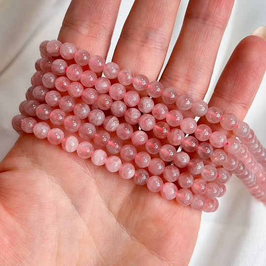 Бусины для украшений из мадагаскарского Розового кварца, Артикул: 096477 - изображение товара №2