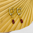 Серьги длинные из Цитрина и Сердолика