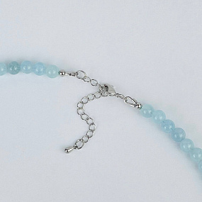 Колье из Аквамарина, Жемчуга и Горного Хрусталя, Артикул: 117390 - изображение товара №3