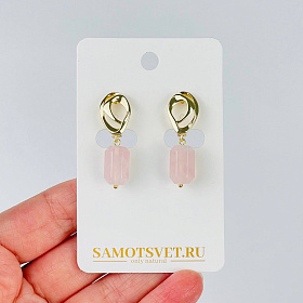 Серьги из Розового кварца 