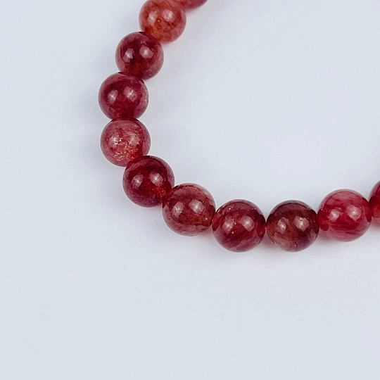 Браслет из Клубничного кварца, Артикул: 080724 - изображение товара №3