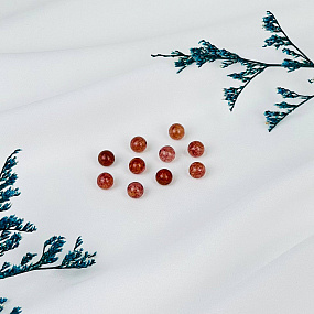 Бусины для украшений из Клубничного кварца (10 шт), Артикул: 116451 - изображение товара №1