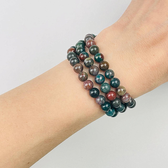 Бусины для украшений из Яшмы "Гелиотроп", Артикул: 070240 - изображение товара №2