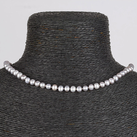 Бусы из Жемчуга серого ( Китай), Артикул: 074361 - изображение товара №1