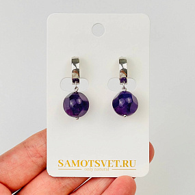 Серьги из Аметиста, Артикул: 114532 - изображение товара №1