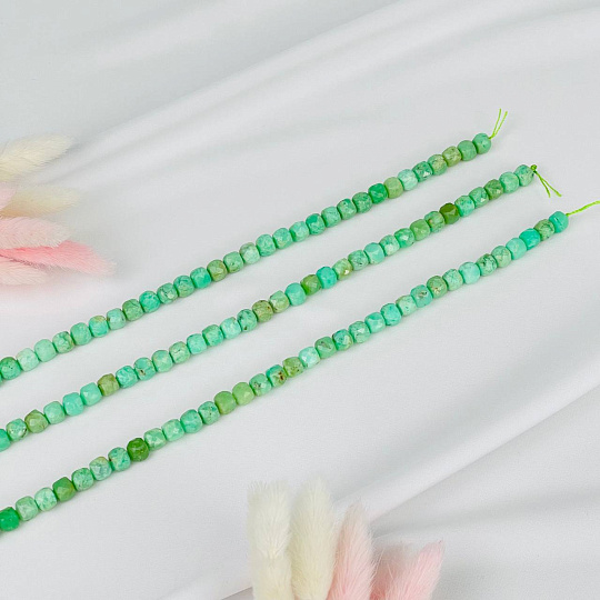 Бусины для украшений из Хризопраза (55 бусин), Артикул: 116740 - изображение товара №3