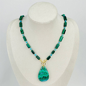 Колье из Малахита и Бирюзы