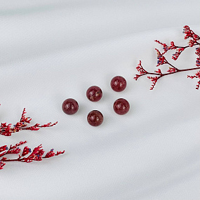 Бусины для украшений из Клубничного кварца (5 шт), Артикул: 117555 - изображение товара №1