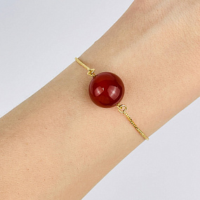 Браслет регулируемый с Сердоликом, Артикул: 117855 - изображение товара №2