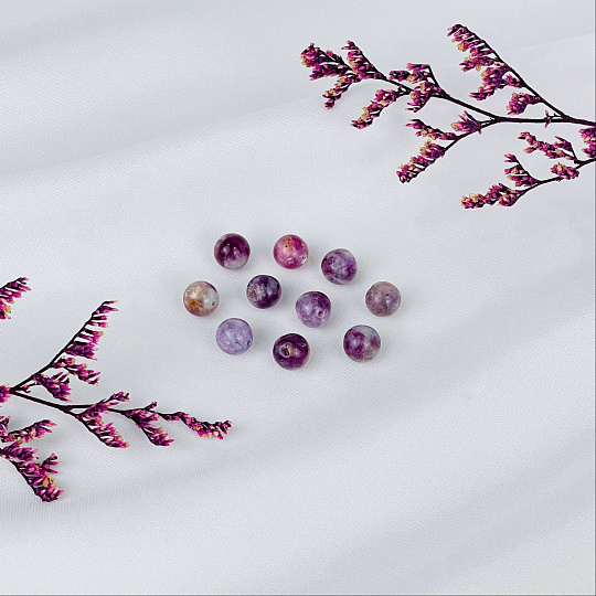 Бусины для украшений из Лепидолита (10 шт), Артикул: 117535 - изображение товара №1