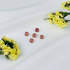 Бусины для украшений из Клубничного кварца (5 шт), Артикул: 080600 - изображение товара №1