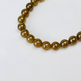 Браслет из зеленого Граната (Гроссуляр), Артикул: 115984 - изображение товара №2