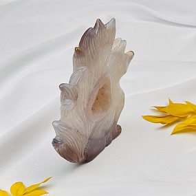 Лиса "Кицунэ" из Агата с жеодой, Артикул: 097063 - изображение товара №3